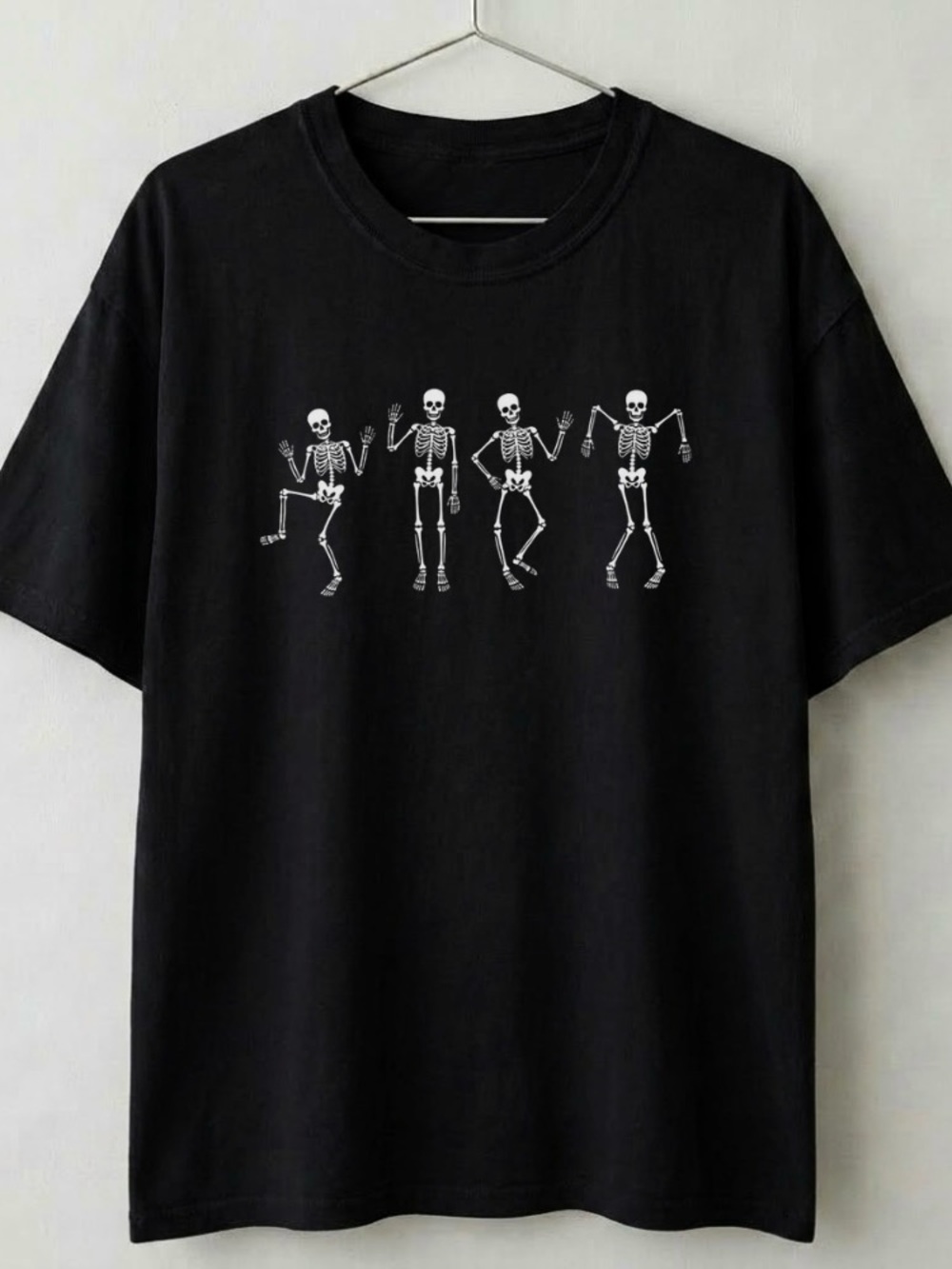 Dancing With Skeleton Halloween Spooky Season Tee - Gildan 5000